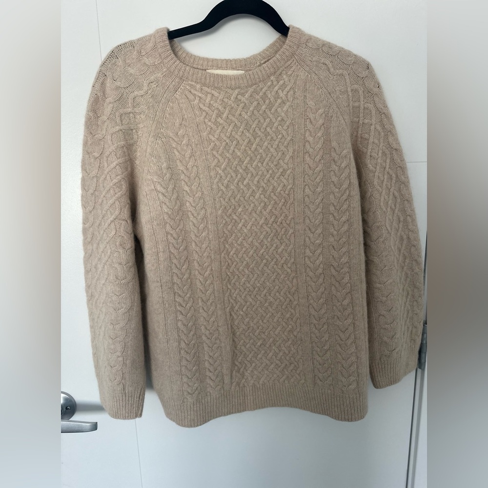 Art/Is/Over Cable Knit Sweater | Raccoon & Wool Blend | Made in Korea | Size S/M